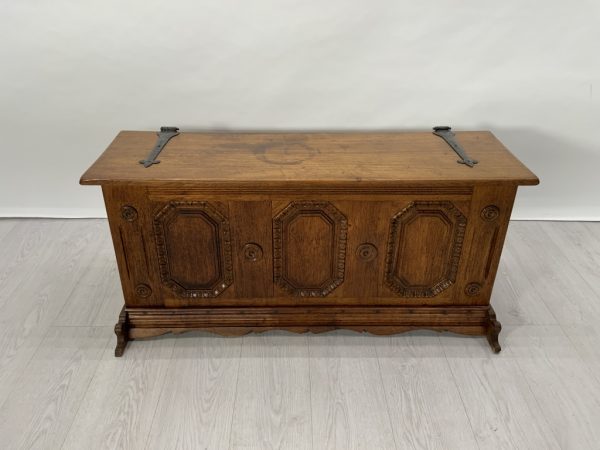 Antique Solid Oak Storage Chest