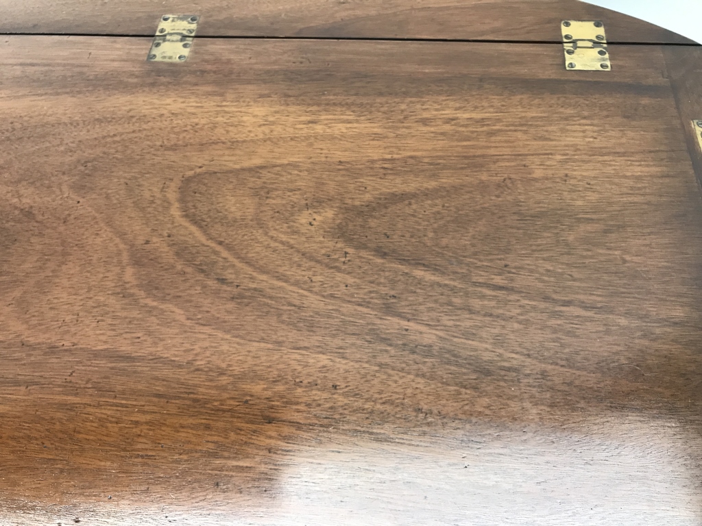 Vintage Mahogany Butler’s Tray Table with Folding Sides and Brass Hinges and Folding Sides - Image 2
